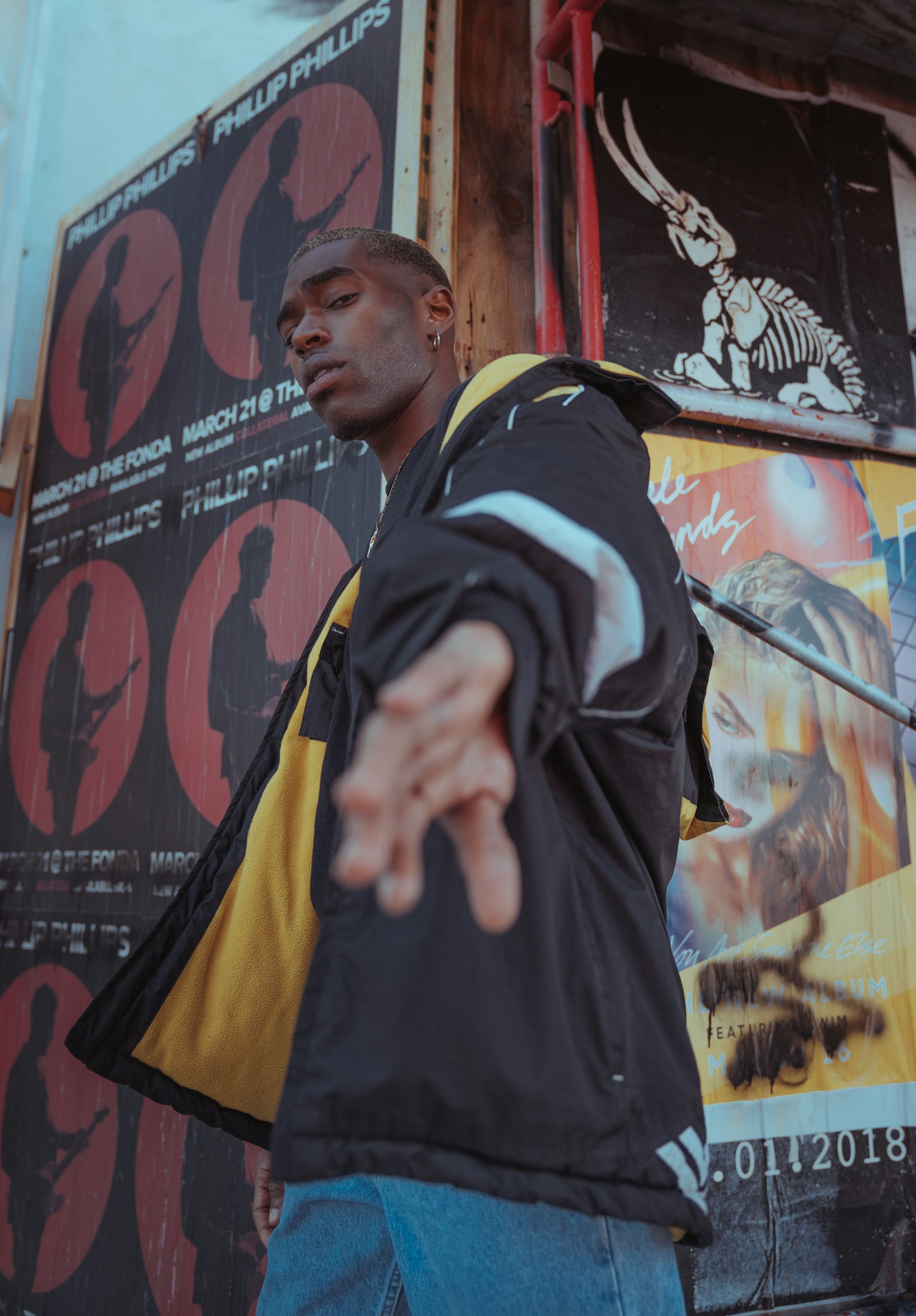 Vintage streetwear editorial portrait