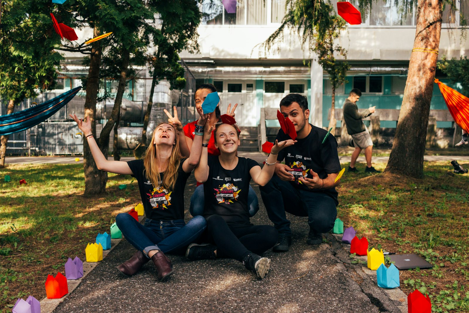 Group of kids at summer camp activity
