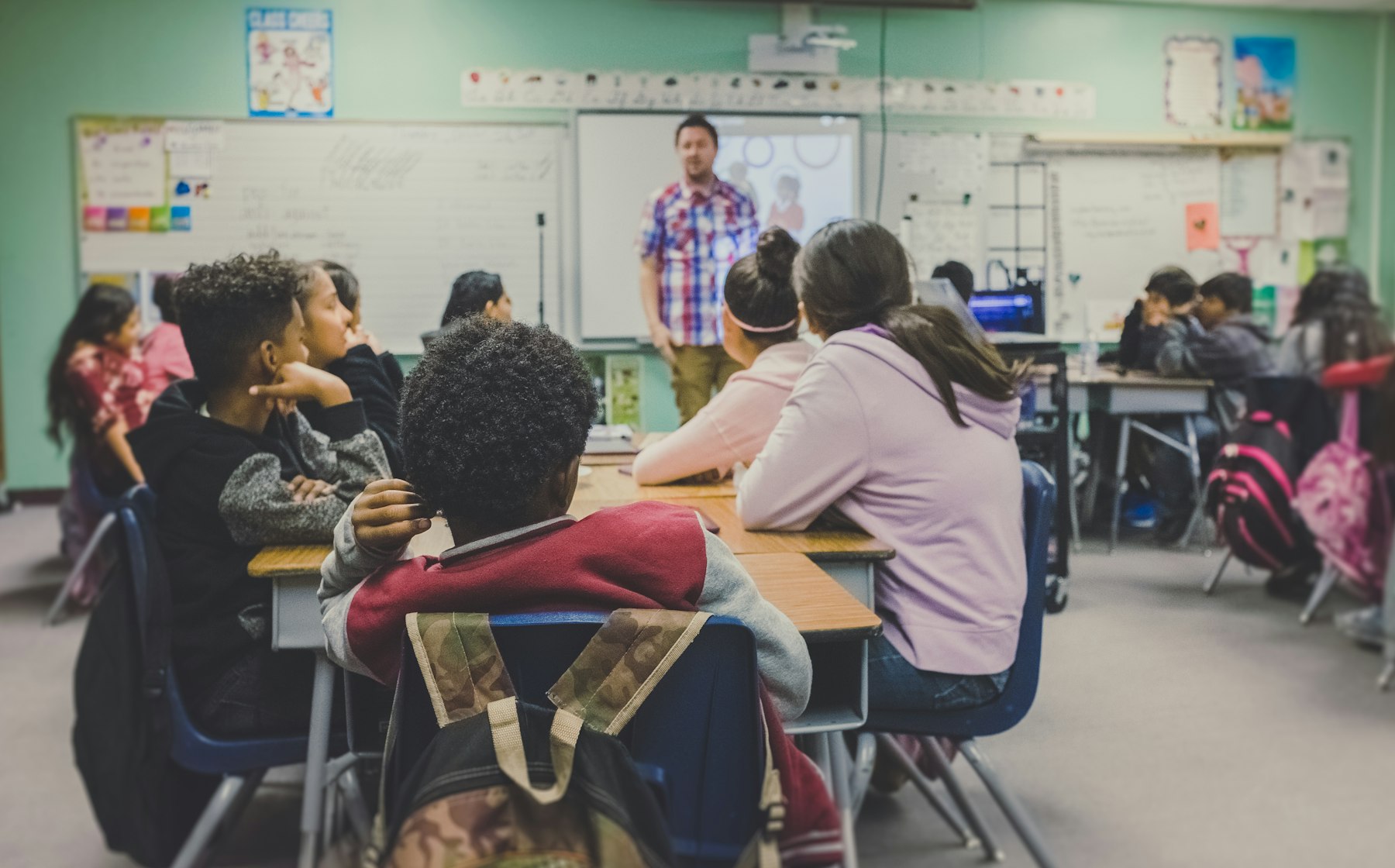 Classroom interior — the read layer