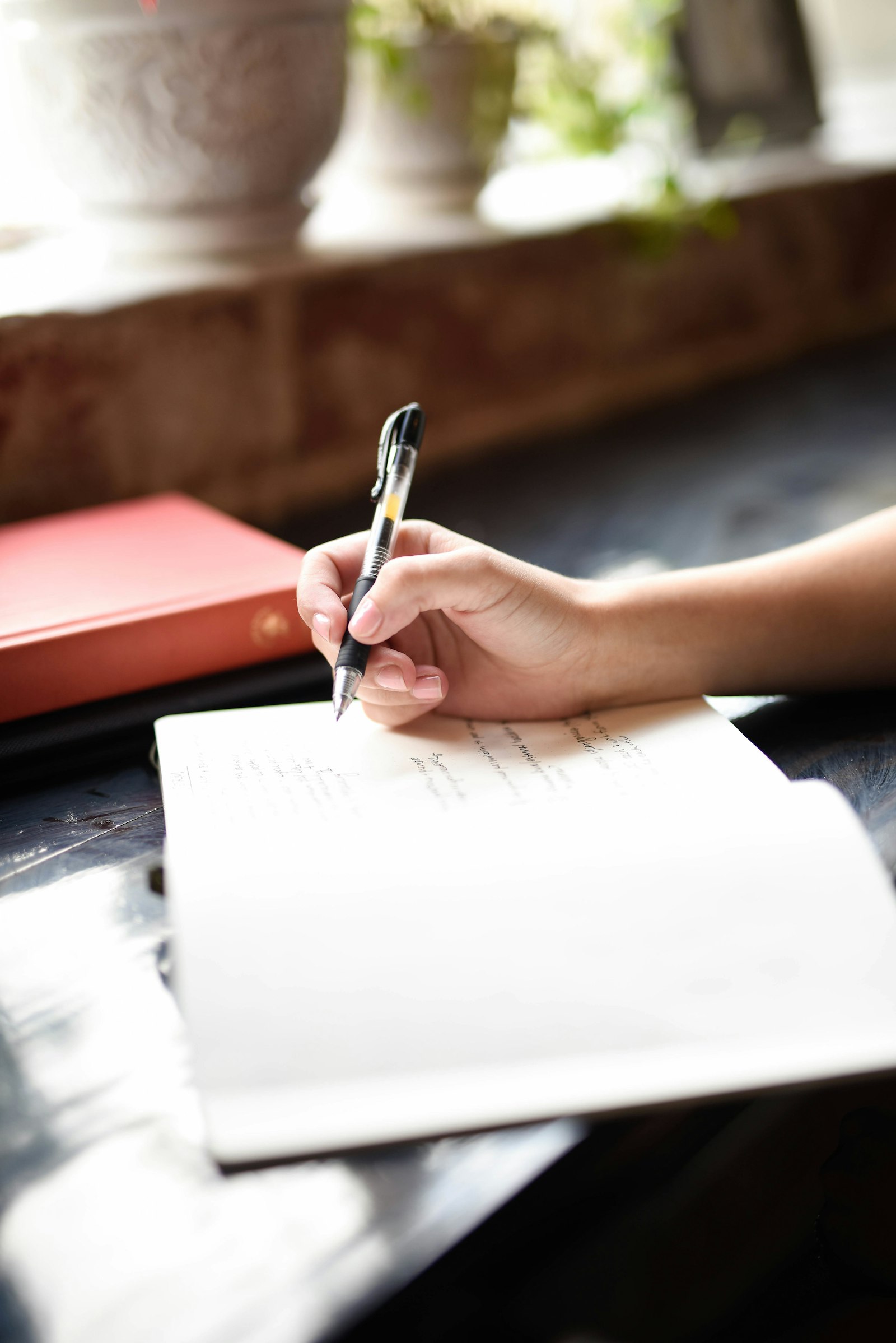 Writing at a desk — outbound craft