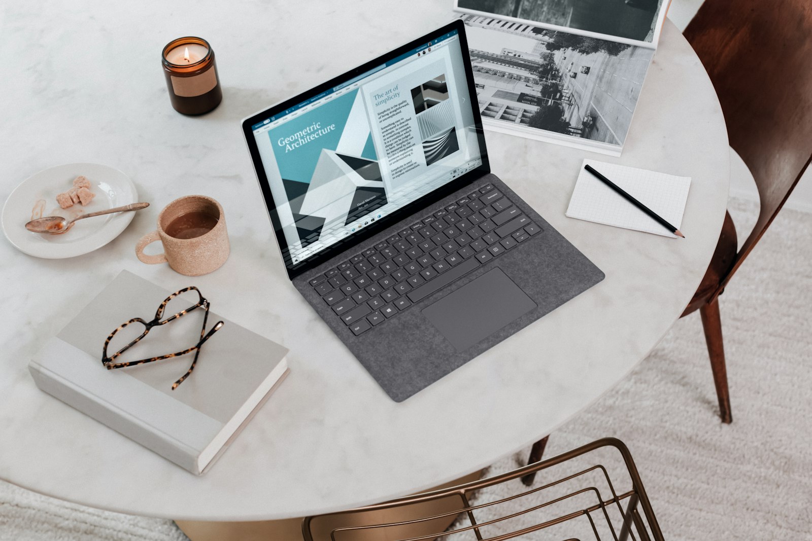 iPad with a document on screen — the discoverability surface